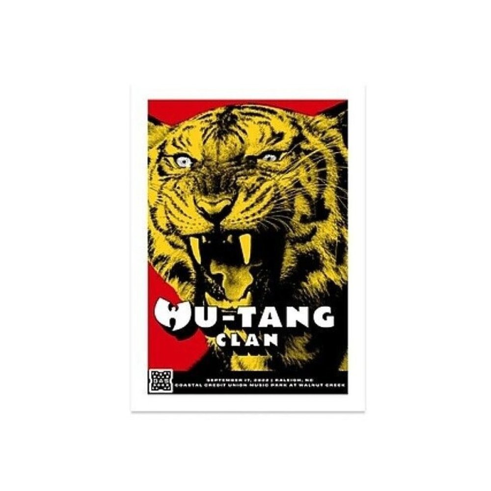 GAS Wu-Tang Clan N.Y. State of Mind 2022 Tour Raleigh NC Poster Trading Card